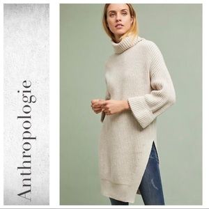 Anthropologie Cuffed-Sleeve Turtleneck Tunic by Moth